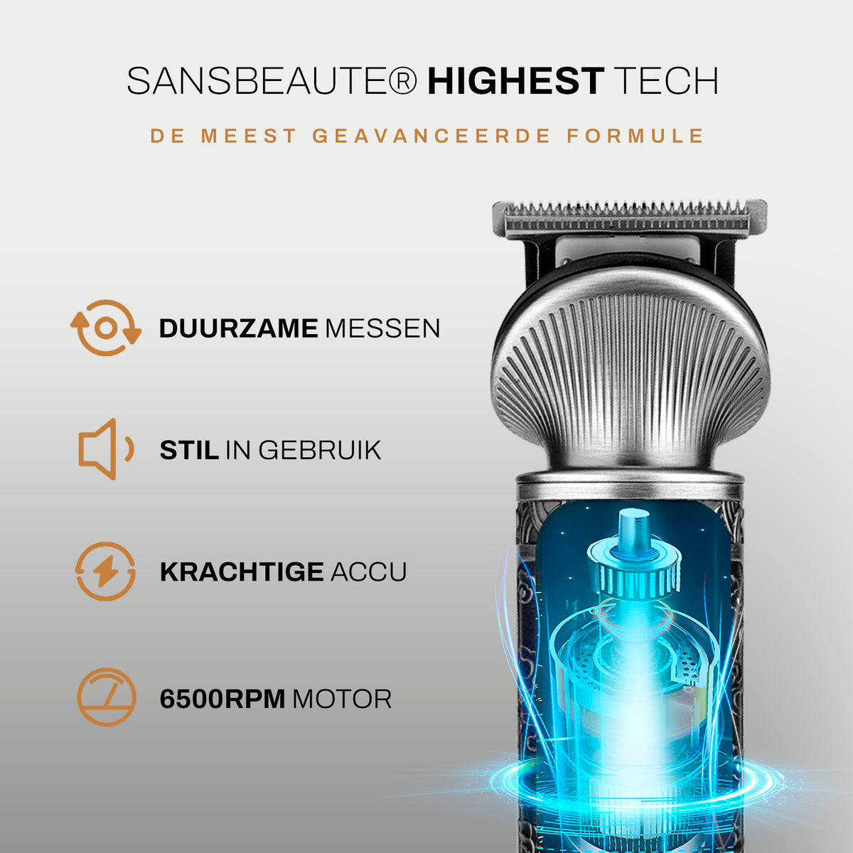 SANSBEAUTÉ® 6-in-1 BAARDTRIMMER - ZILVER