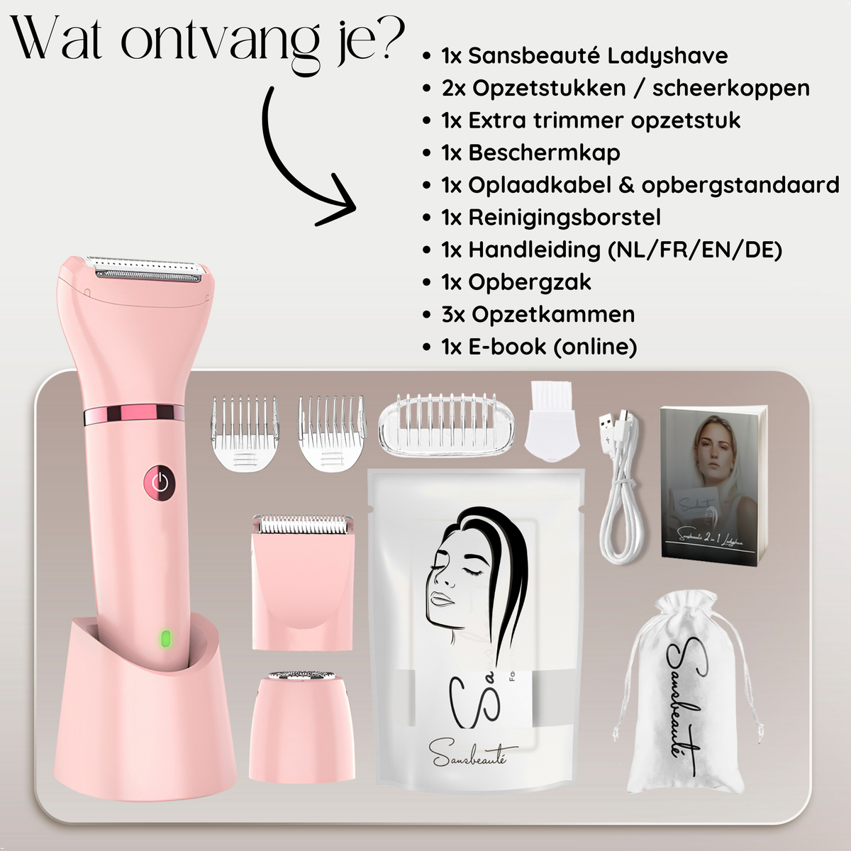 SANSBEAUTÉ® 3 IN 1 LADYSHAVE