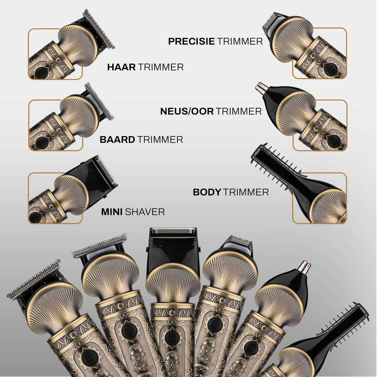 SANSBEAUTÉ® 6-in-1 BAARDTRIMMER - GOUD