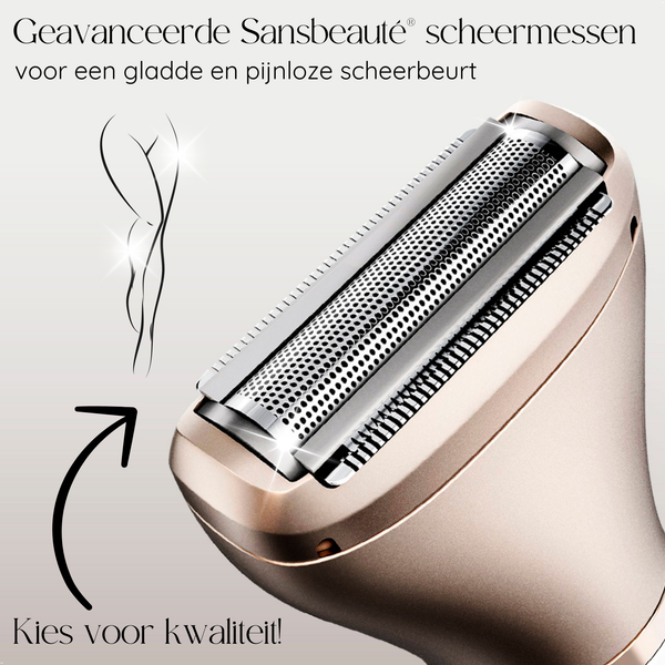 Sansbeaute® 2 in 1 Ladyshave + 2 zusätzliche Scherköpfe