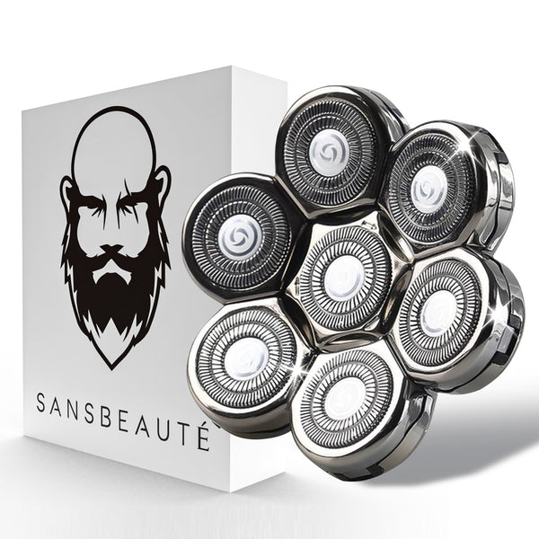 Sansbeauté® SkullSharp PRO Silver Scherkopf | 7 Blatt