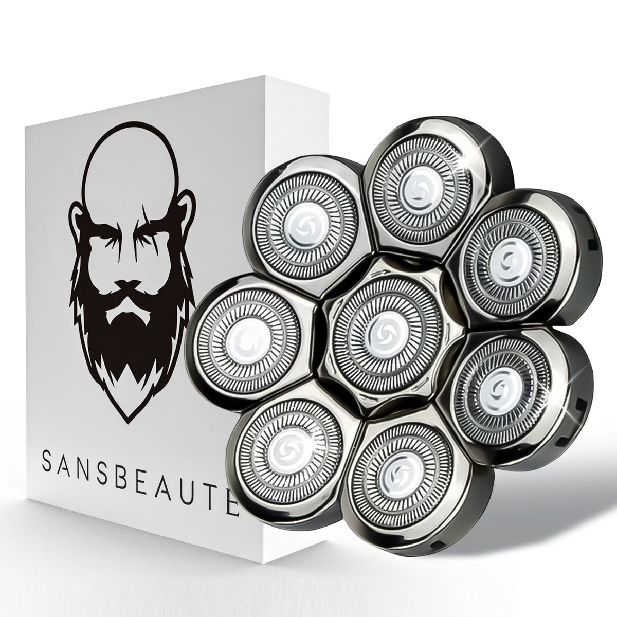 Sansbeauté® SkullSharp PRO Shaving Head | 8 Sheets