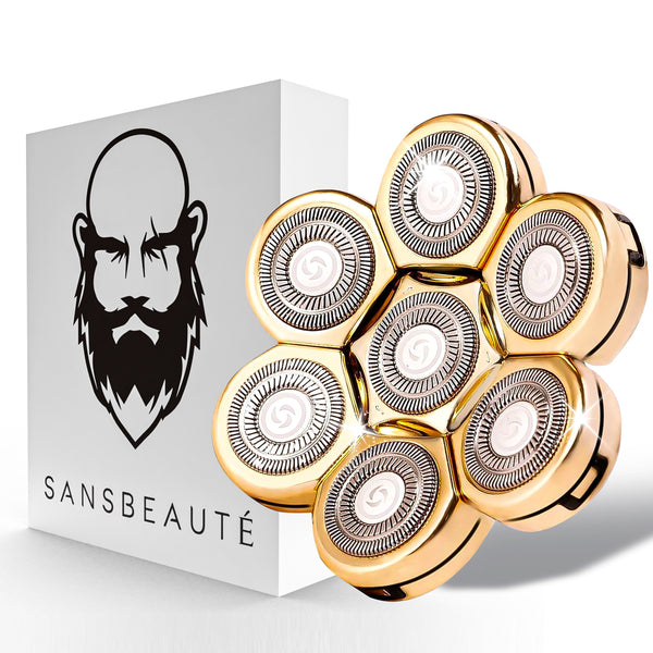 Sansbeauté® SkullSharp PRO Gouden Scheerkop | 7 Bladen