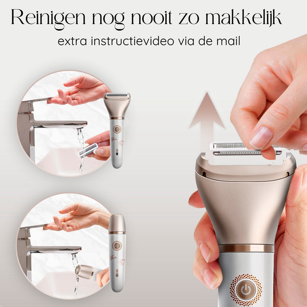 Sansbeaute® 2 in 1 Ladyshave + 2 zusätzliche Scherköpfe