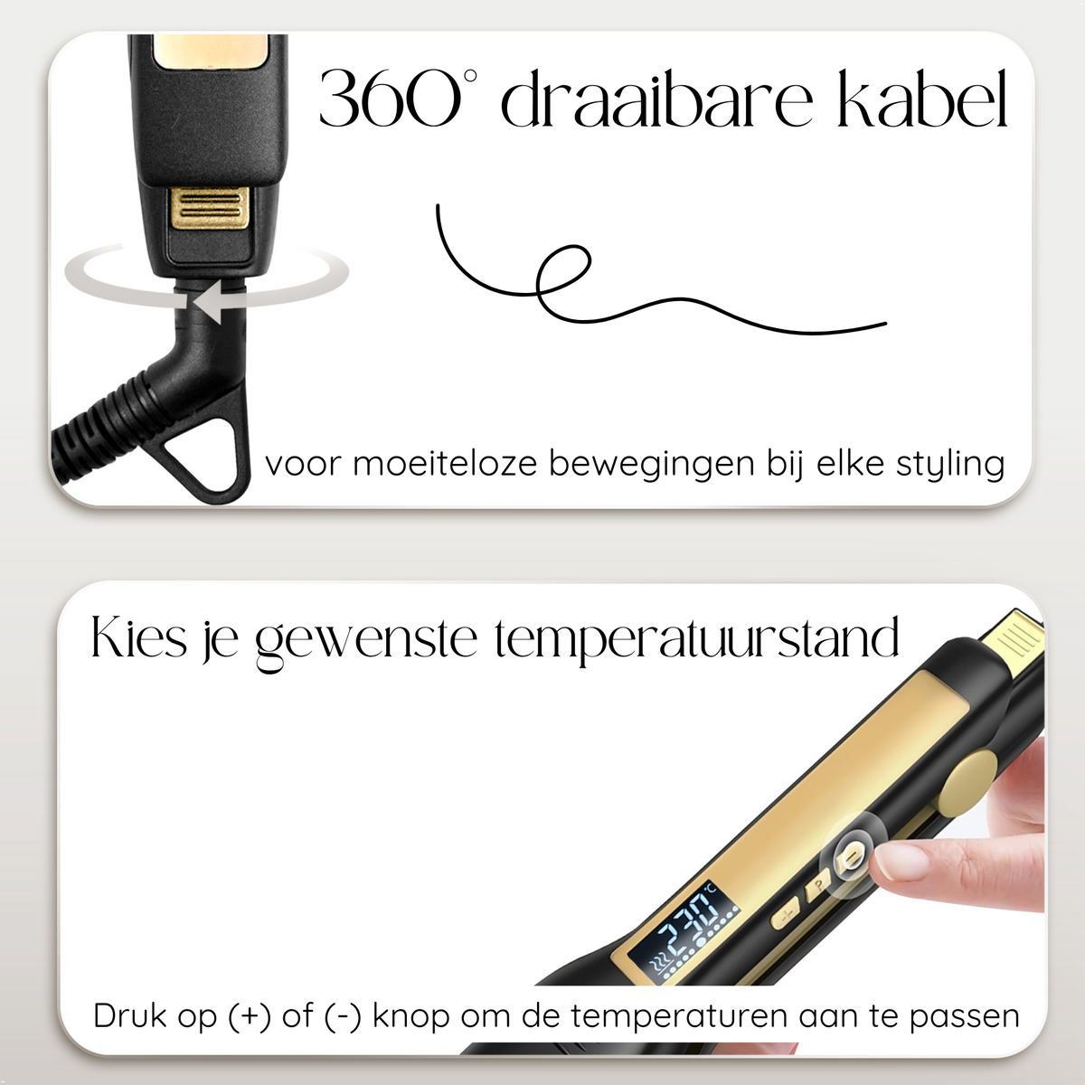 SANSBEAUTÉ® STIJLTANG - CLASSIC BLACK